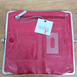 Hobo The original Lauren Red Leather Clutch Wallet